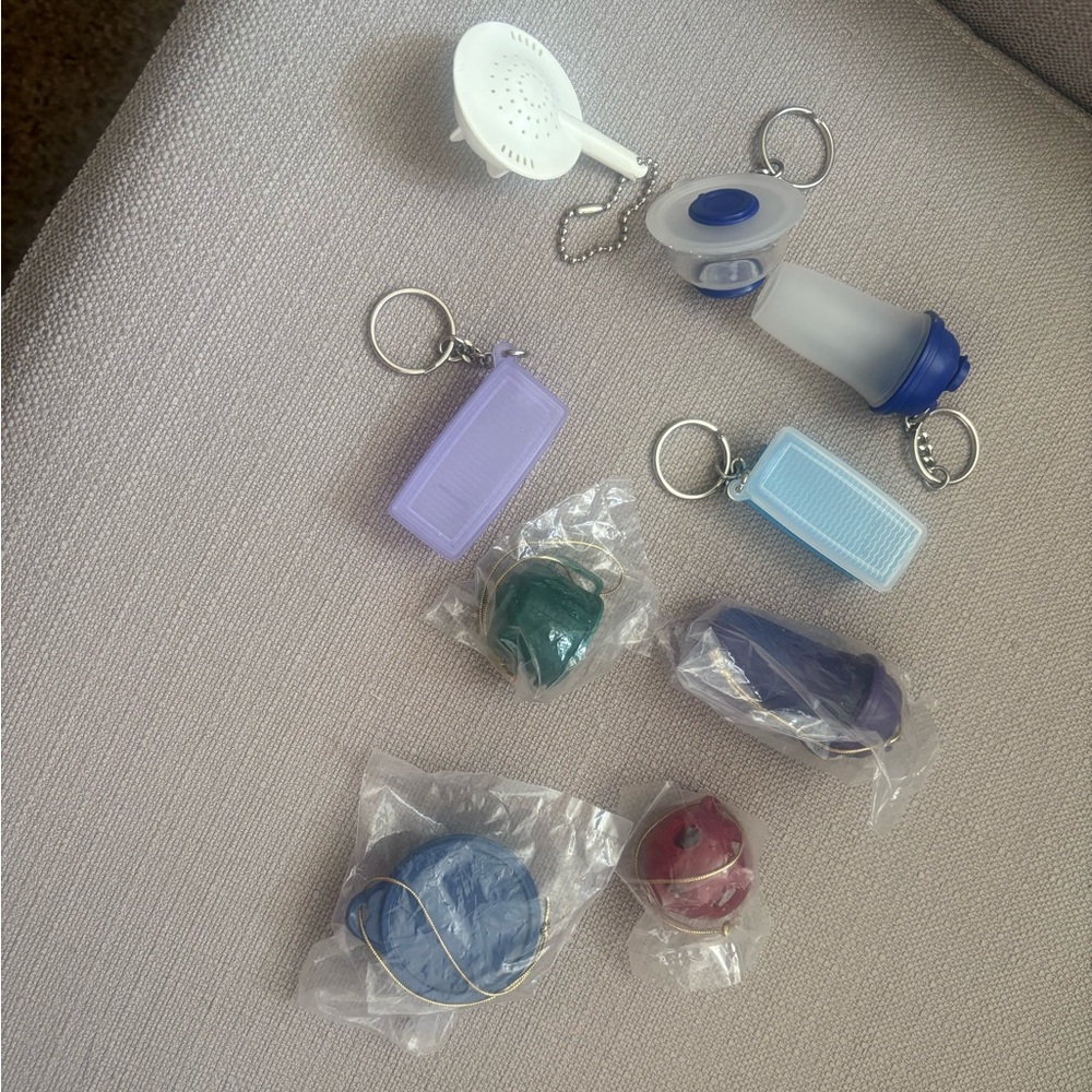 Authentic Tupperware collectible mini key chains